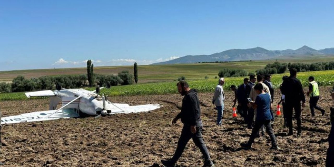 Eğitim uçağı düştü: 2 kişi yaralandı
