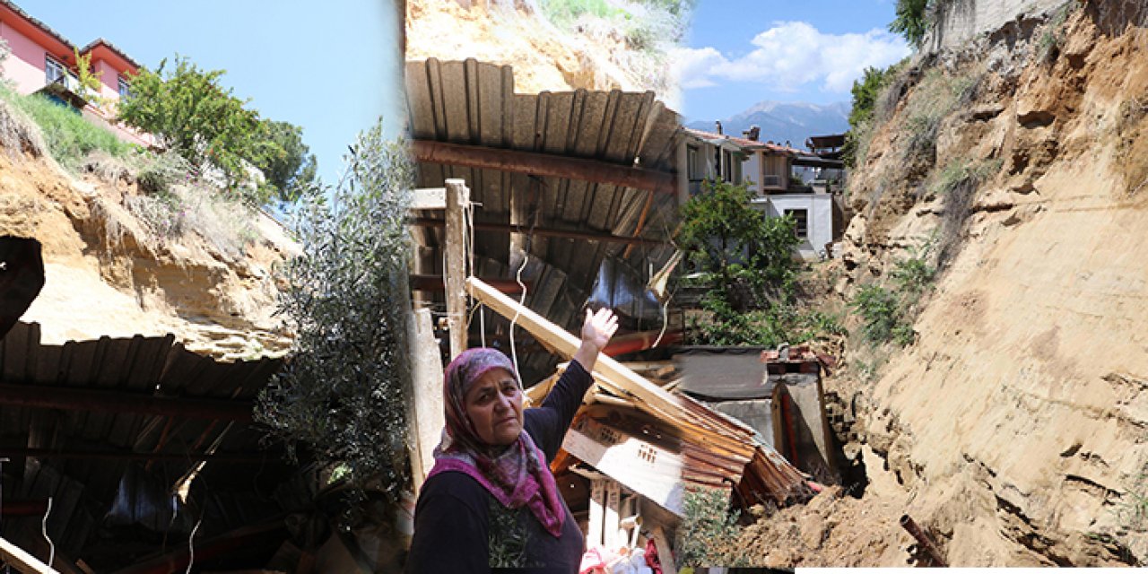 Denizli'de heyelan: Mahalleli tedirgin