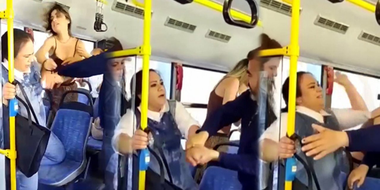 Ankara'da halk otobüsünde kadınlar arasında kavga çıktı