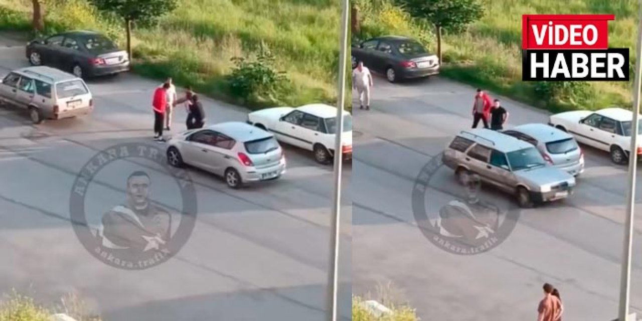 Ankara'da trafikte tartıştığı kişiden para istedi, alamayınca arabayla çarpıp kaçtı