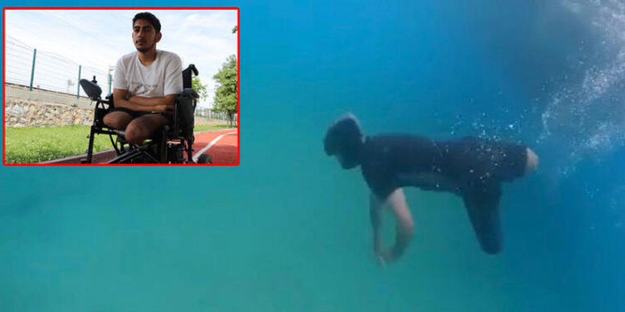 Depremde bacaklarını kaybetti: Dalış ile hayata tutunuyor