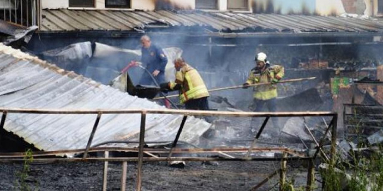 Çubuk'da yangın çıktı