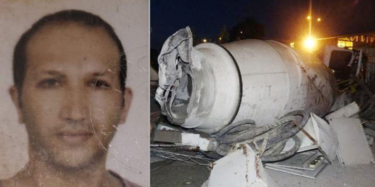 Beton mikseri 15 metreden düştü: Sürücü hayatını kaybetti