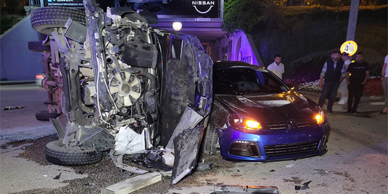 İşçi servisi devrildi: 3 yaralı