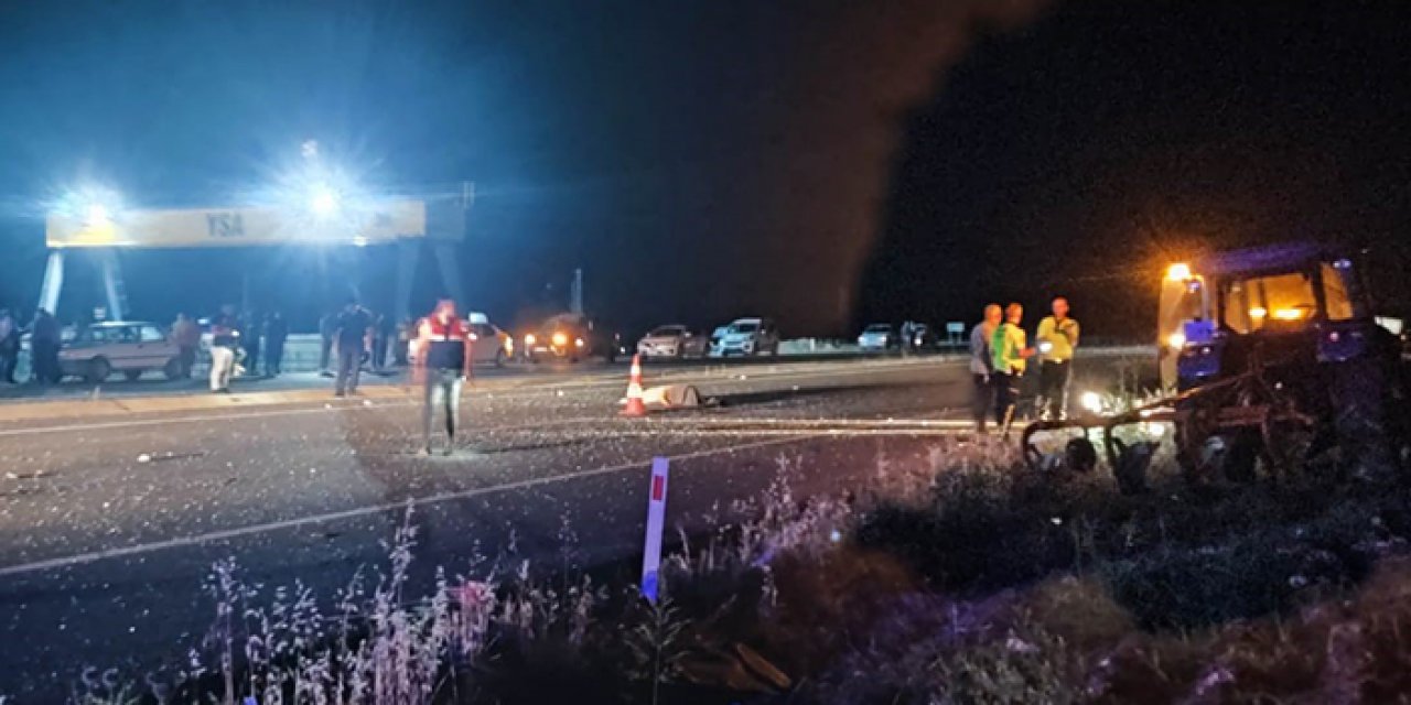 Adıyaman’da traktör ile otomobil çarpıştı: 1 ölü 1 yaralı