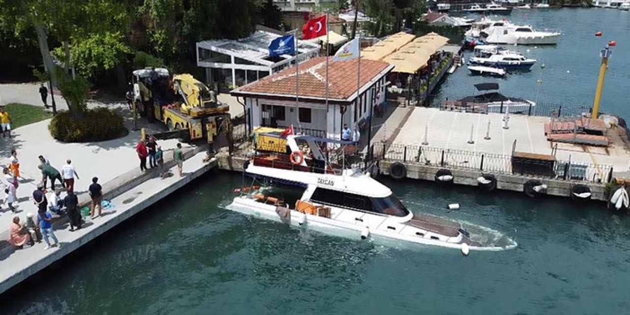 Su alarak batan yat kurtarıldı