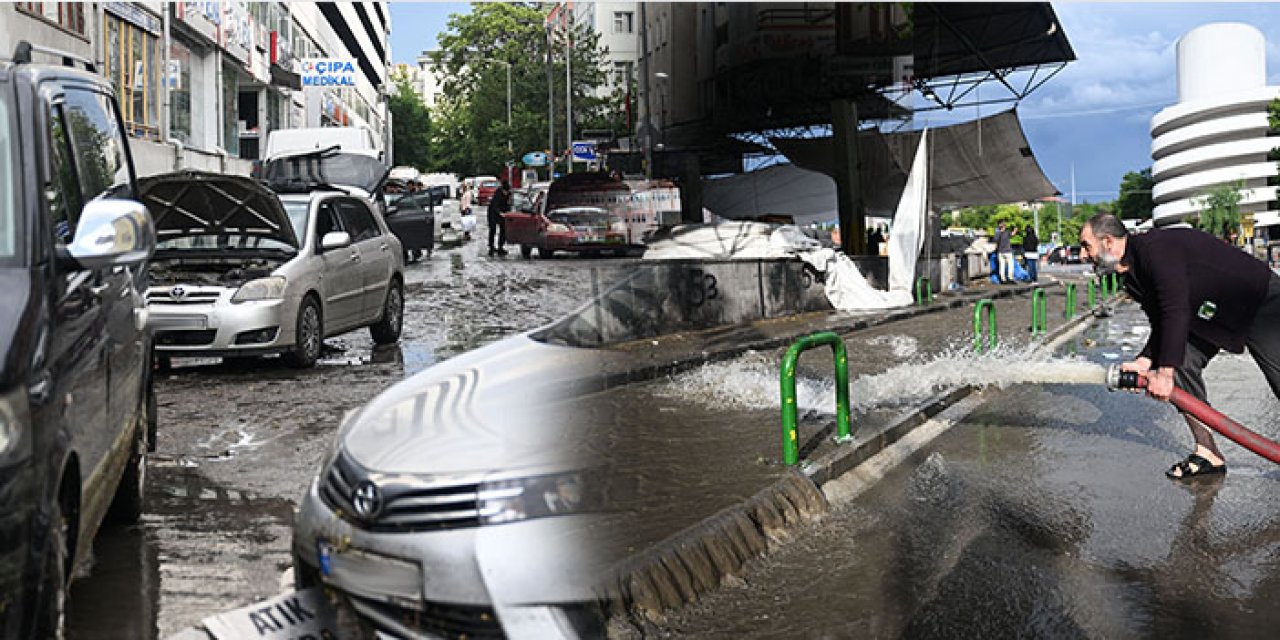 Başkenti yaz yağmuru vurdu
