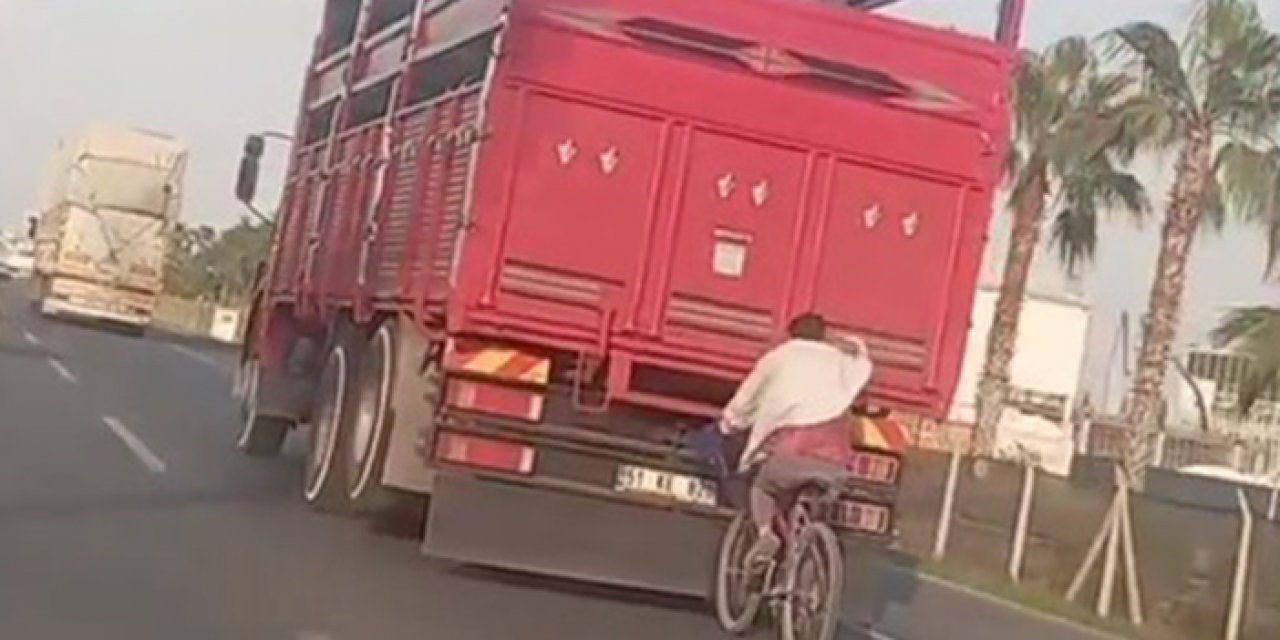 Otoyolda tehlikeli yolculuk