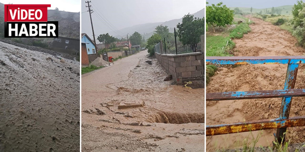 Elmadağ Karacahasan köyü sular altında kaldı