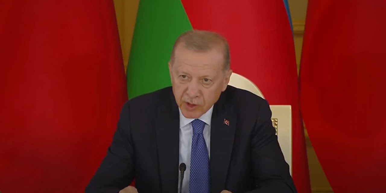 Cumhurbaşkanı Erdoğan Azerbaycan'da açıklamalarda bulundu