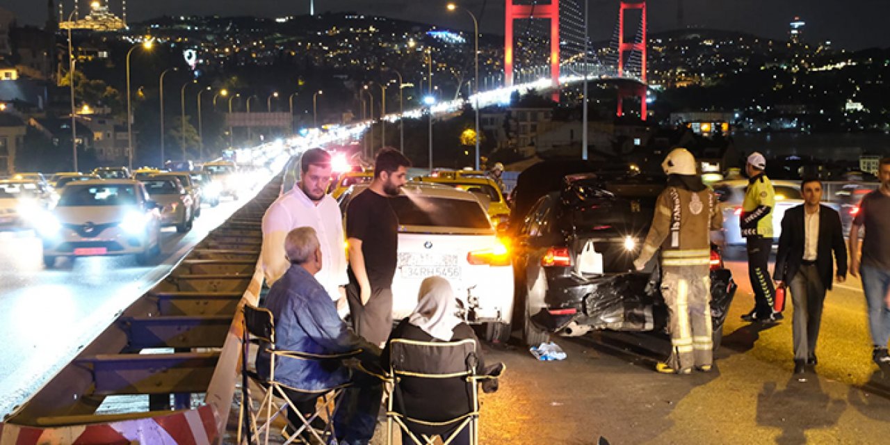 Köprüde zincirleme kaza: 1 yaralı