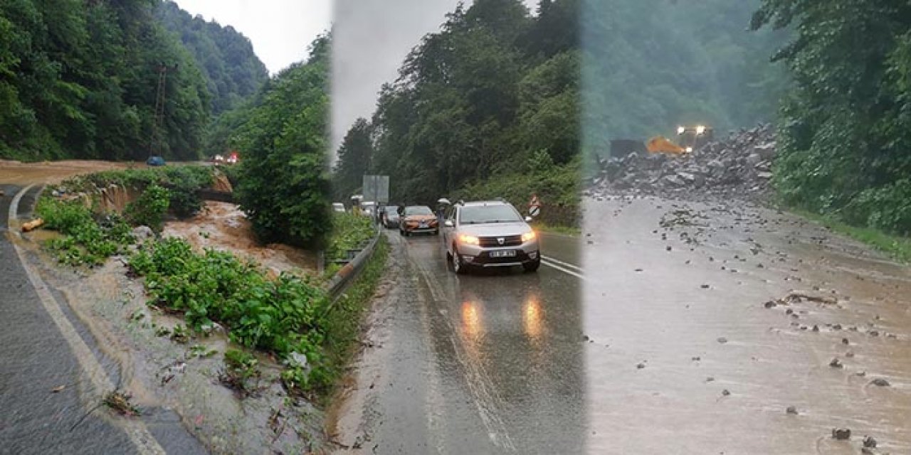 Trabzon’da sağanak: Yollar ulaşıma kapandı