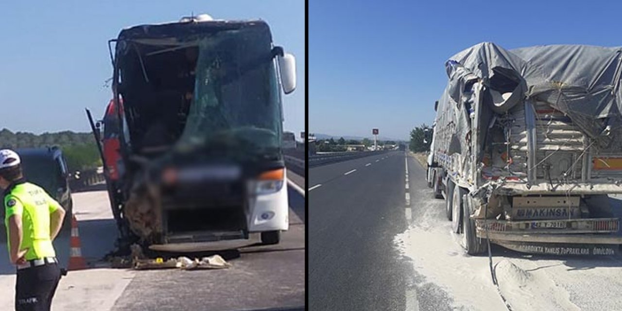 Yolcu otobüsü TIR’a girdi: 14 yaralı