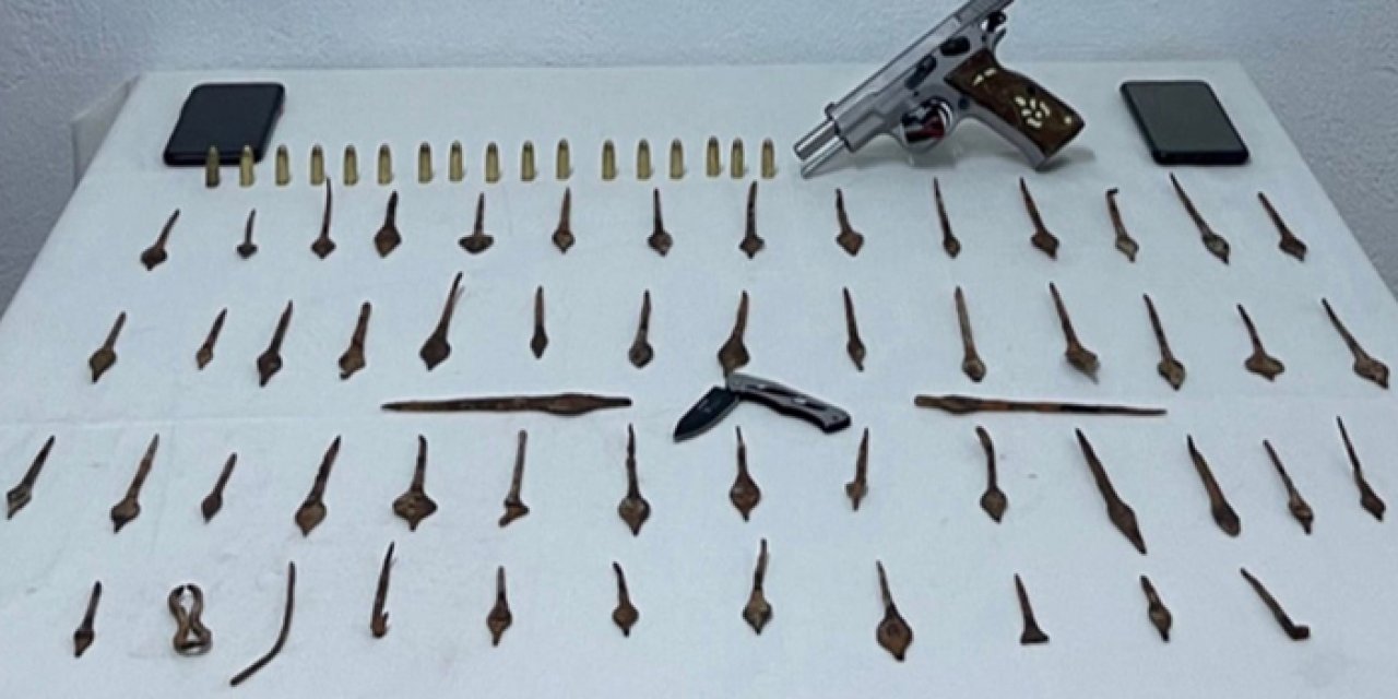 Kahramanmaraş'ta tarihi mızrak uçları yakalandı