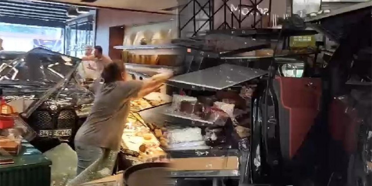 Cip pastaneye daldı; o anlar kameraya yansıdı