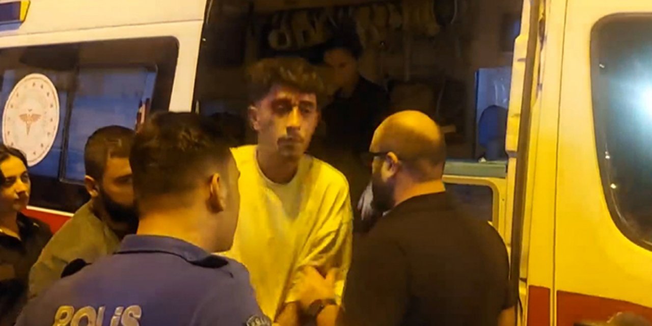 Güvenliği bıçaklayan şahsı çevredekiler yakaladı