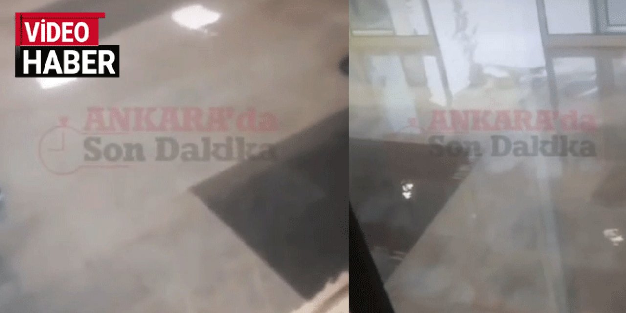 Sağanak yağış etkili oldu: Pursaklar Devlet Hastanesi'ni su bastı