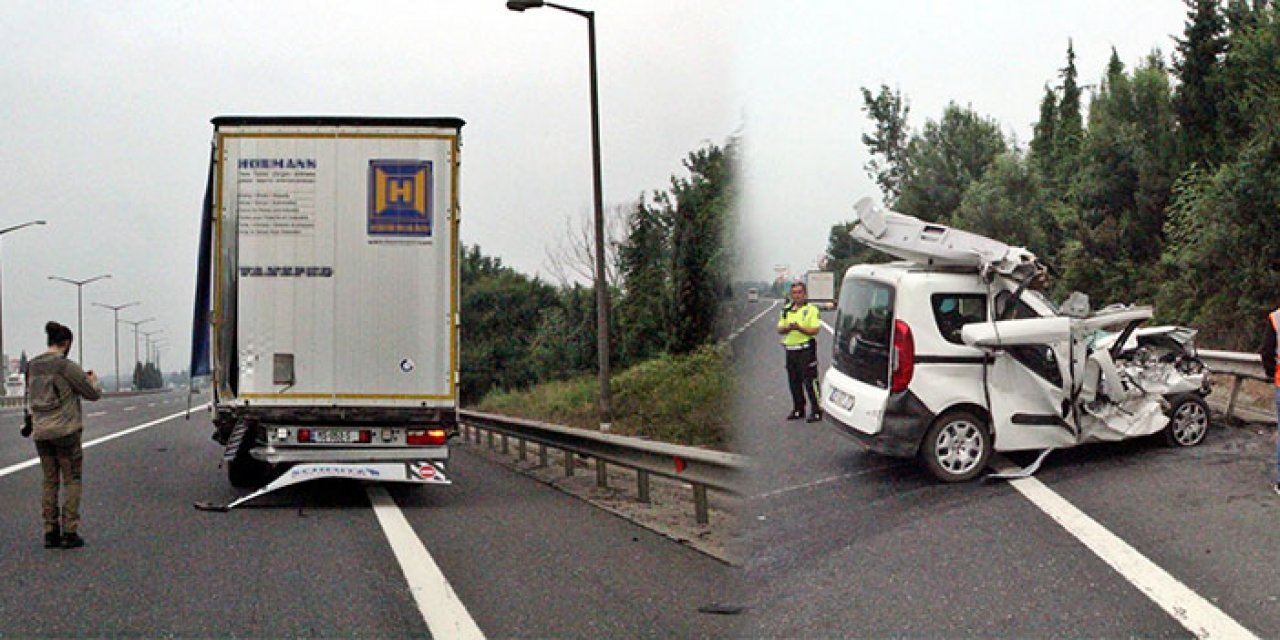 TIR ile otomobil çarpıştı: 3 yaralı