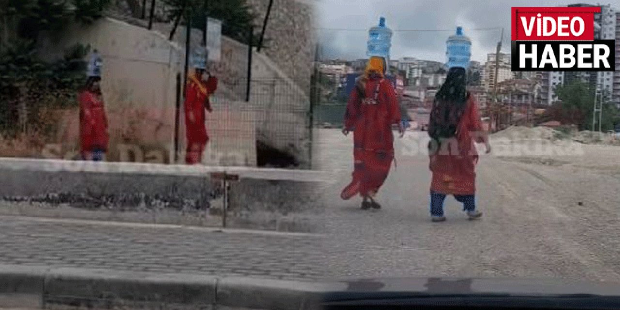 Ankara'da damacana suyu böyle taşıdılar