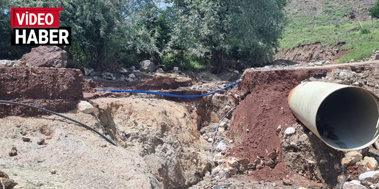 Elmadağ Karacahasan'da selin etkisi böyle görüntülendi