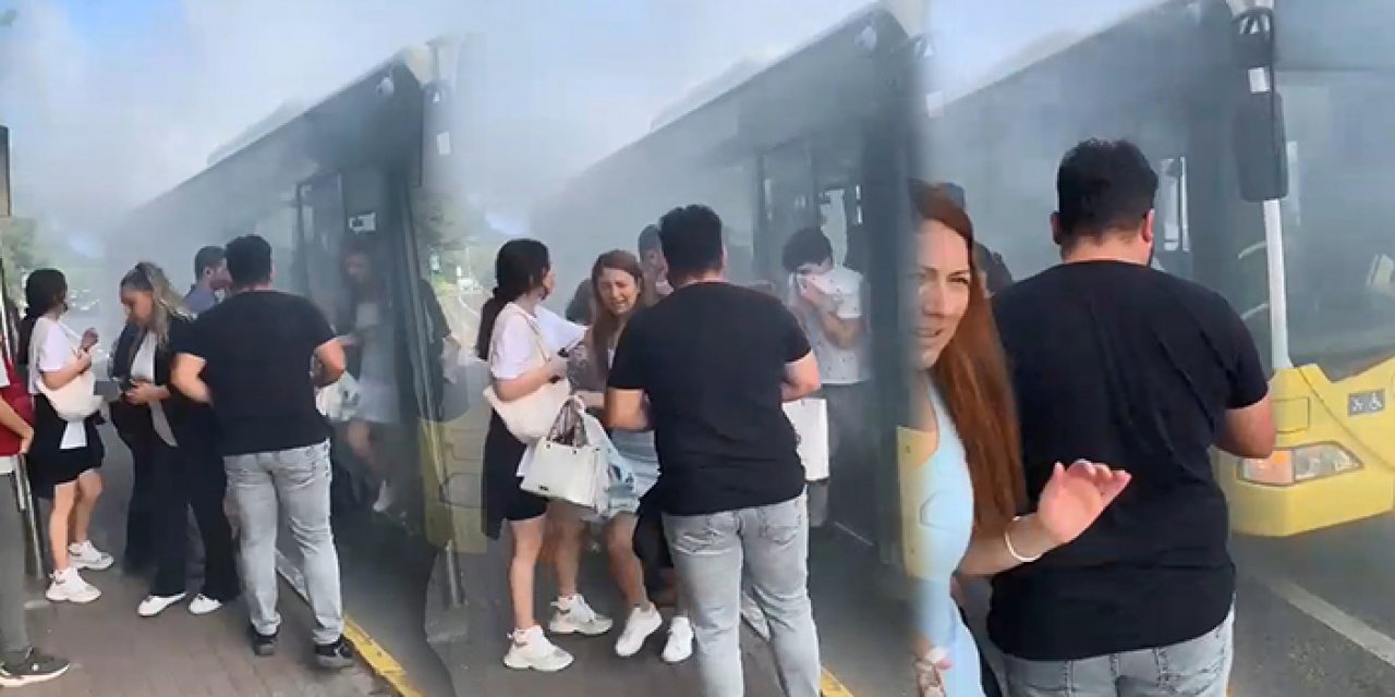 İstanbul'da otobüs yangını