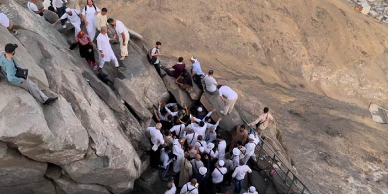 Bayrama sayılı günler kala hacı adayları Hira Mağarası’nda