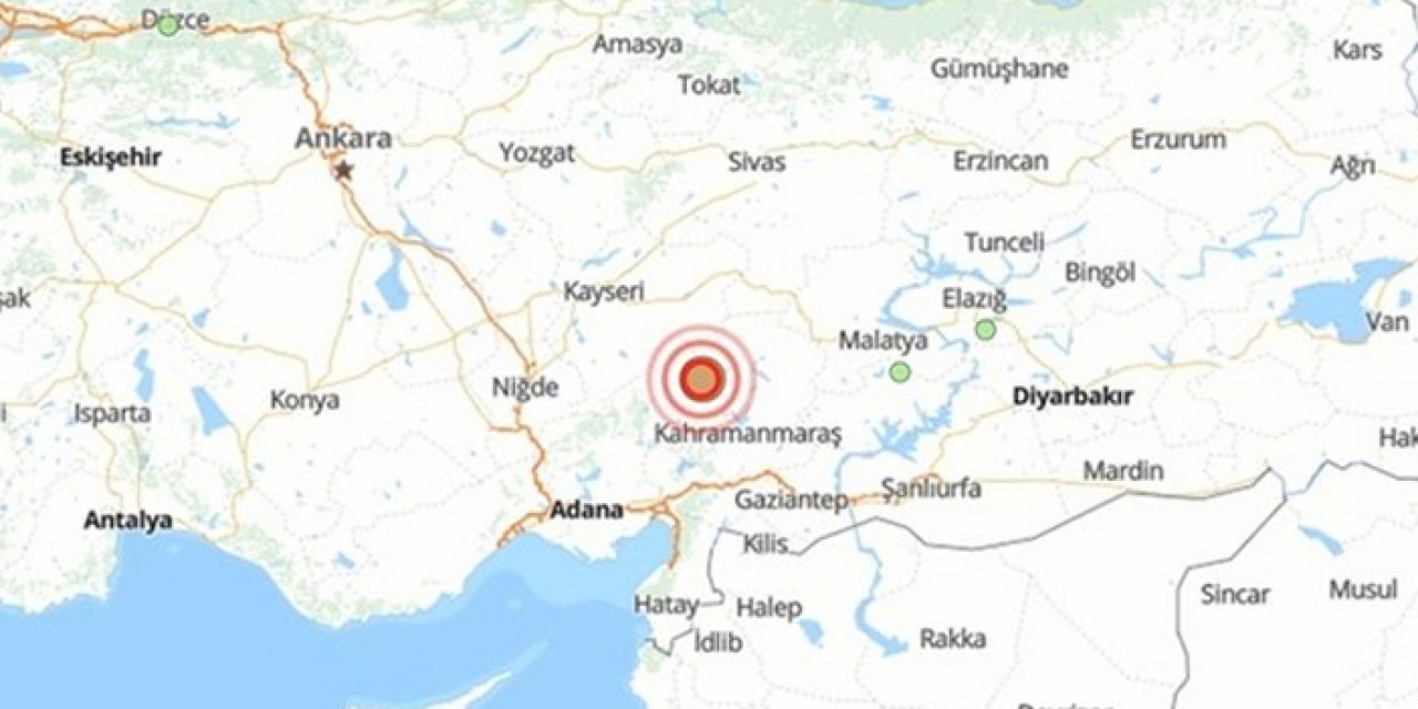 Kahramanmaraş'da 3.6 şiddetinde deprem