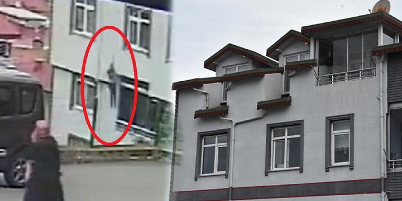 Cam silerken beşinci kattan aşağı düştü