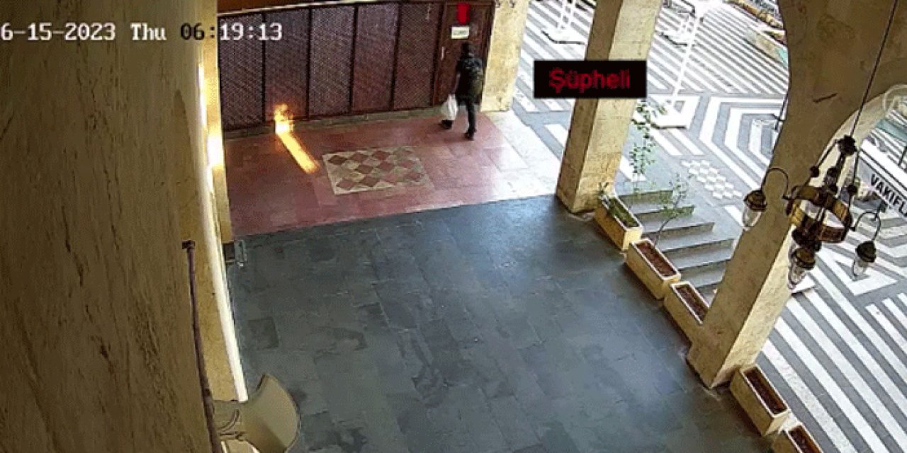 Camiden hırsızlık yapan şahıs tutuklandı