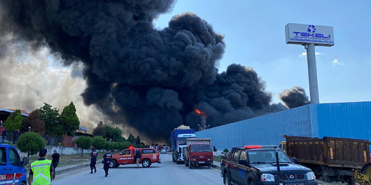 Geri dönüşüm tesisinde korkutan yangın
