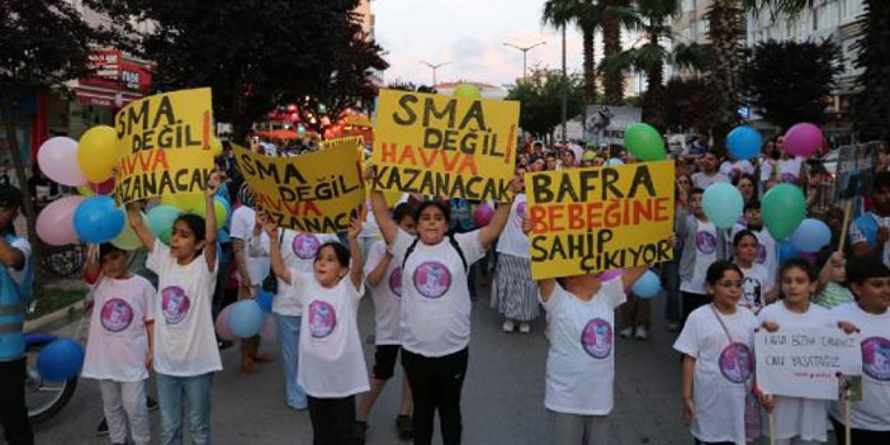 Samsun'da SMA teşhisi konulan 7 aylık Havva için yürüdüler