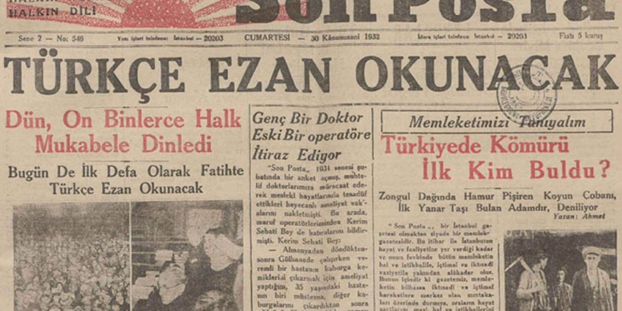 Türkçe ezanda yanlıştan dönüşün yıldönümü