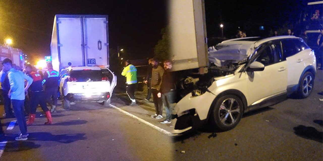 Otomobil park halindeki TIR’a çarptı: 3 ölü 4 yaralı