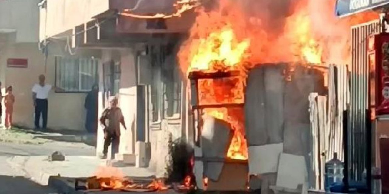 Yangında mahsur kaldı: Komşuları tarafından kurtarıldı