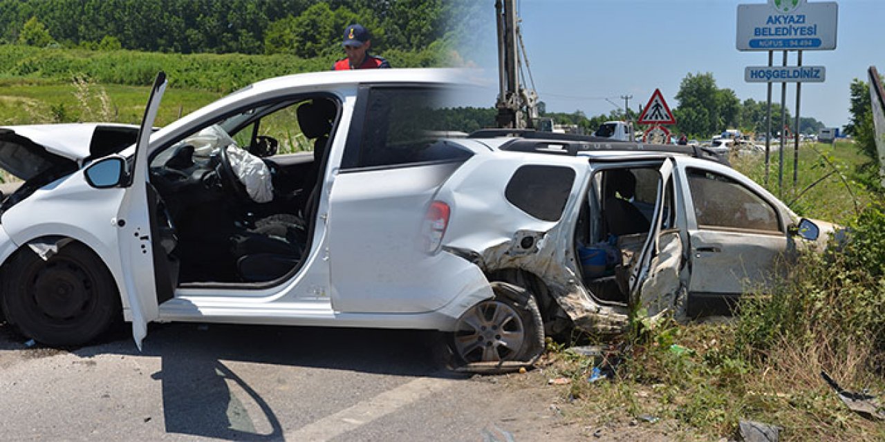 İki araç çarpıştı: 10 yaralı