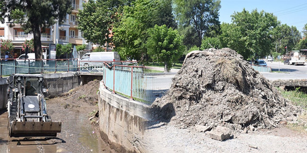 Yağış nedeniyle taşan dereden çıkanlar hayrete düşürdü