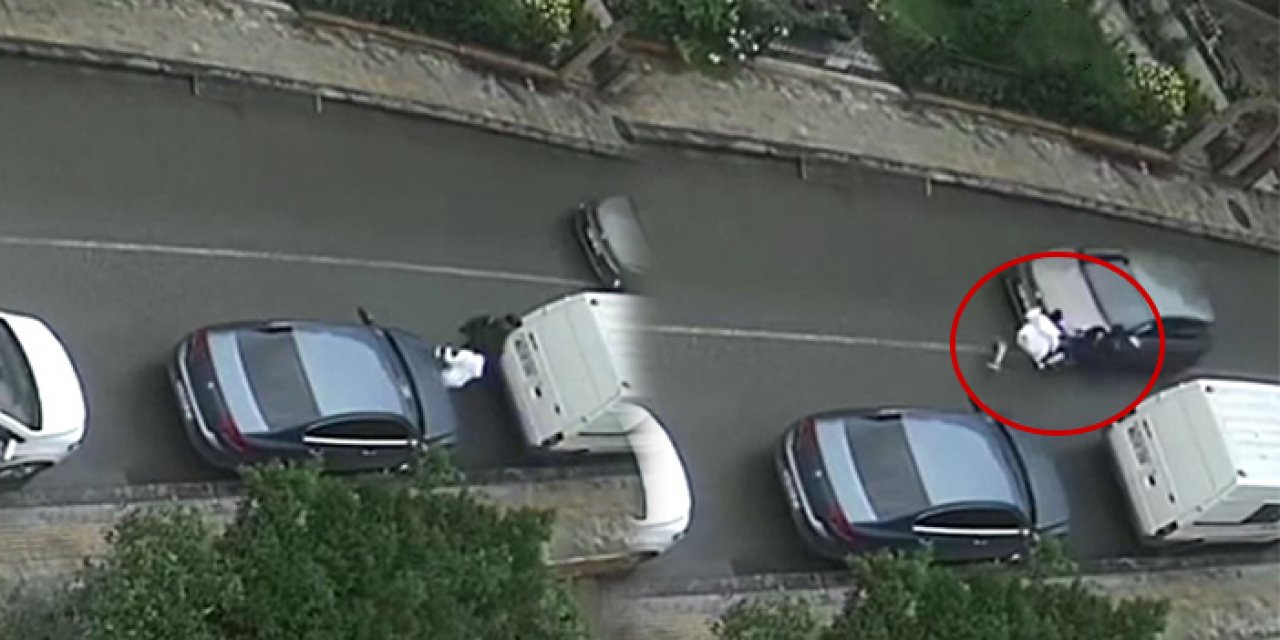 Köpekten korkup kaçan 2 çocuğa araba çarptı: O anlar kamerada!