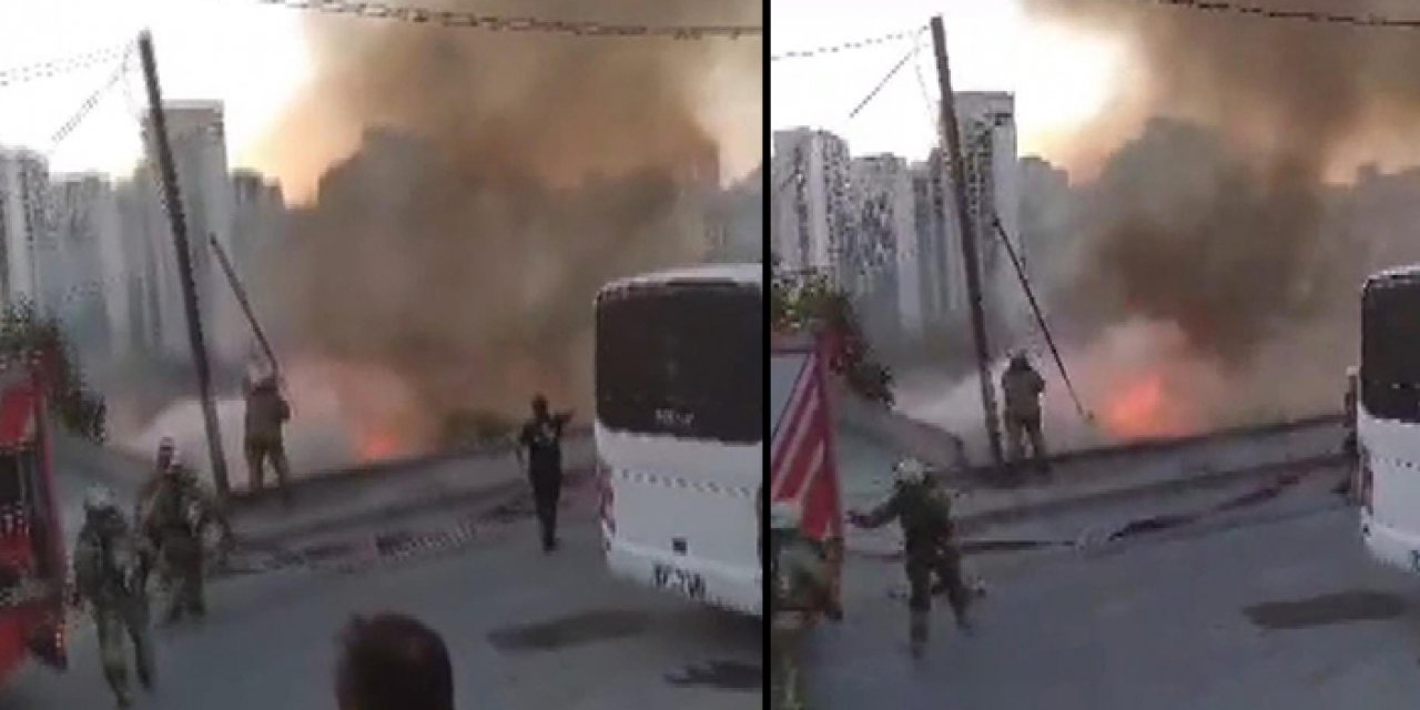 İstanbul’da gecekondu alevlere karıştı