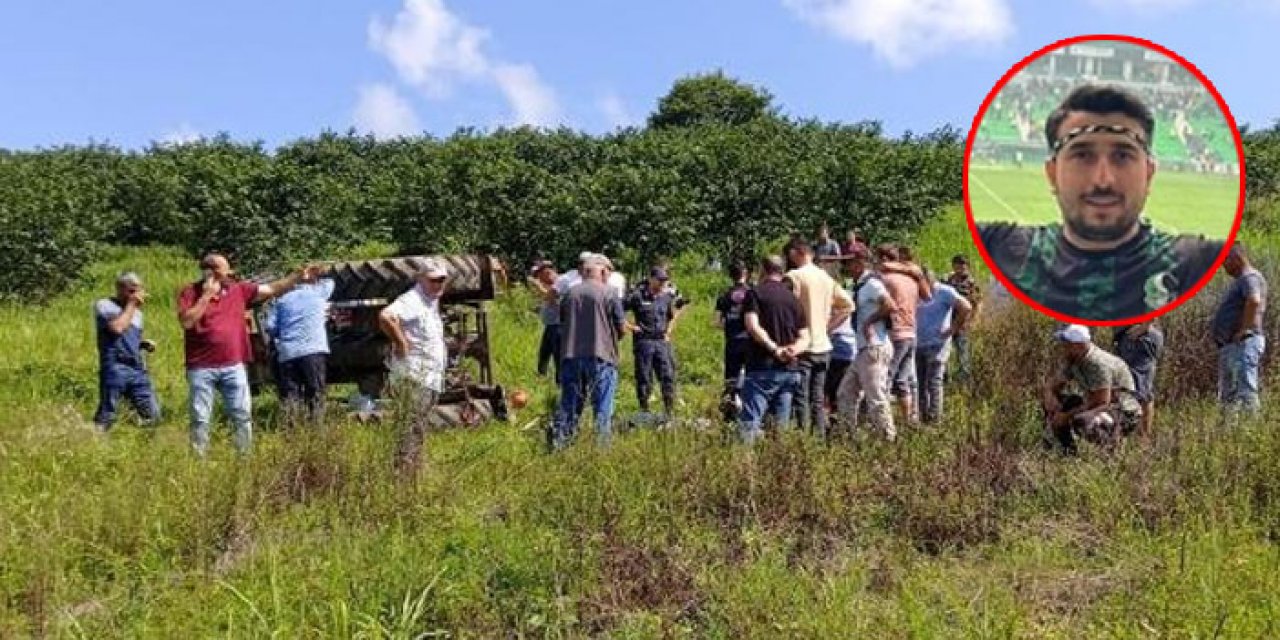 Traktör devrildi; altında kaldı