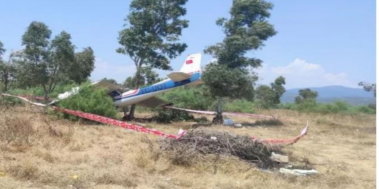 Özel bir şirkete ait uçak düştü, 2 kişi sağ kurtuldu