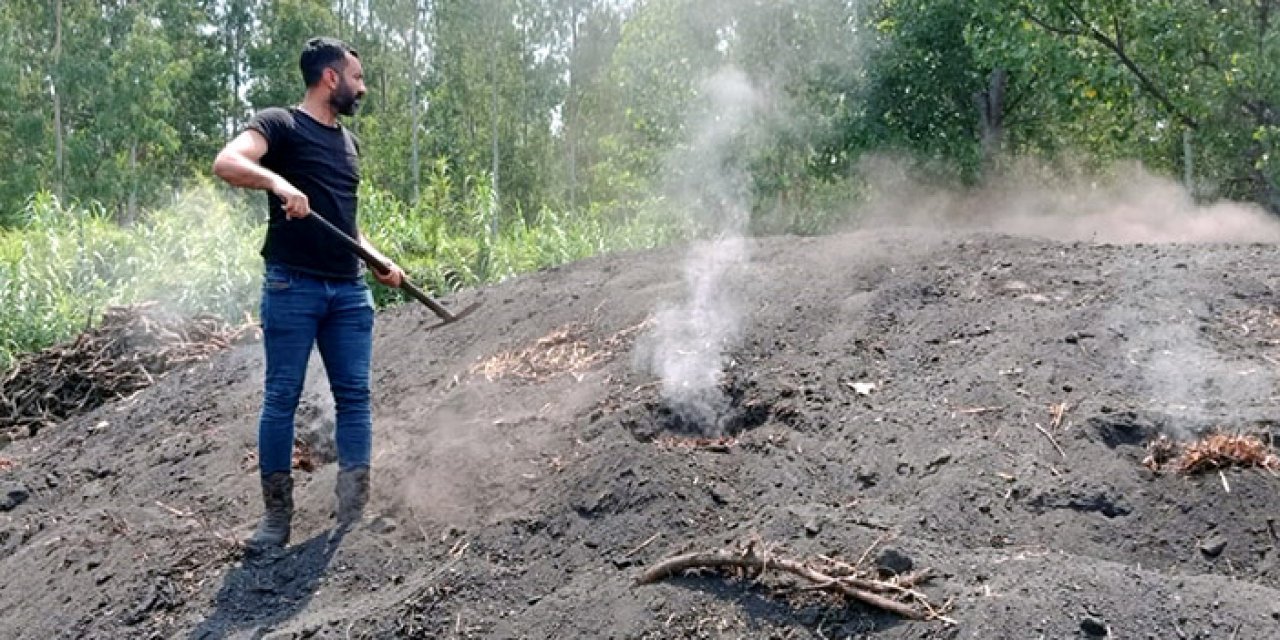 Mangal kömürü işçilerinin sıcak mesaisi sürüyor