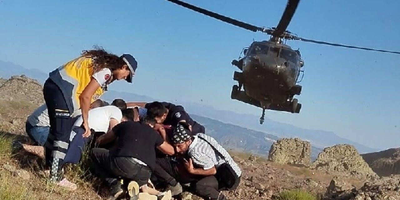 Yaprak'ı askeri helikopterle kurtardılar