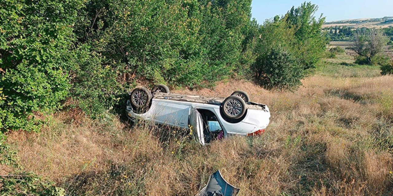 Otomobilin tarlaya uçtuğu kazada 4 yaralı