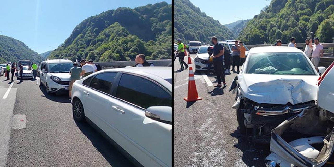 Bolu'da 18 araç birbirine girdi