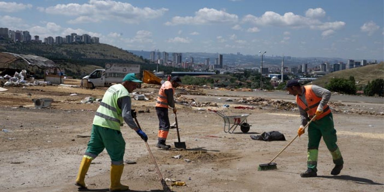 Ankara'da Kurban pazarlarında temizlik çalışmaları başladı