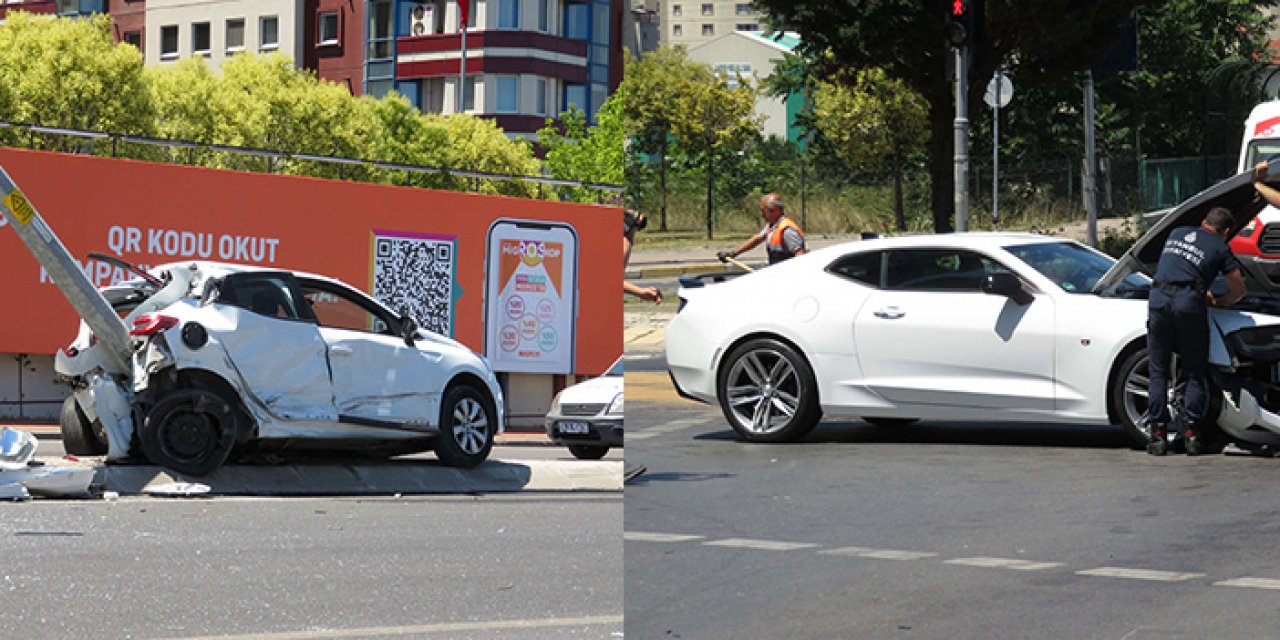 Kırmızı ışıkta geçti; kazaya sebep oldu