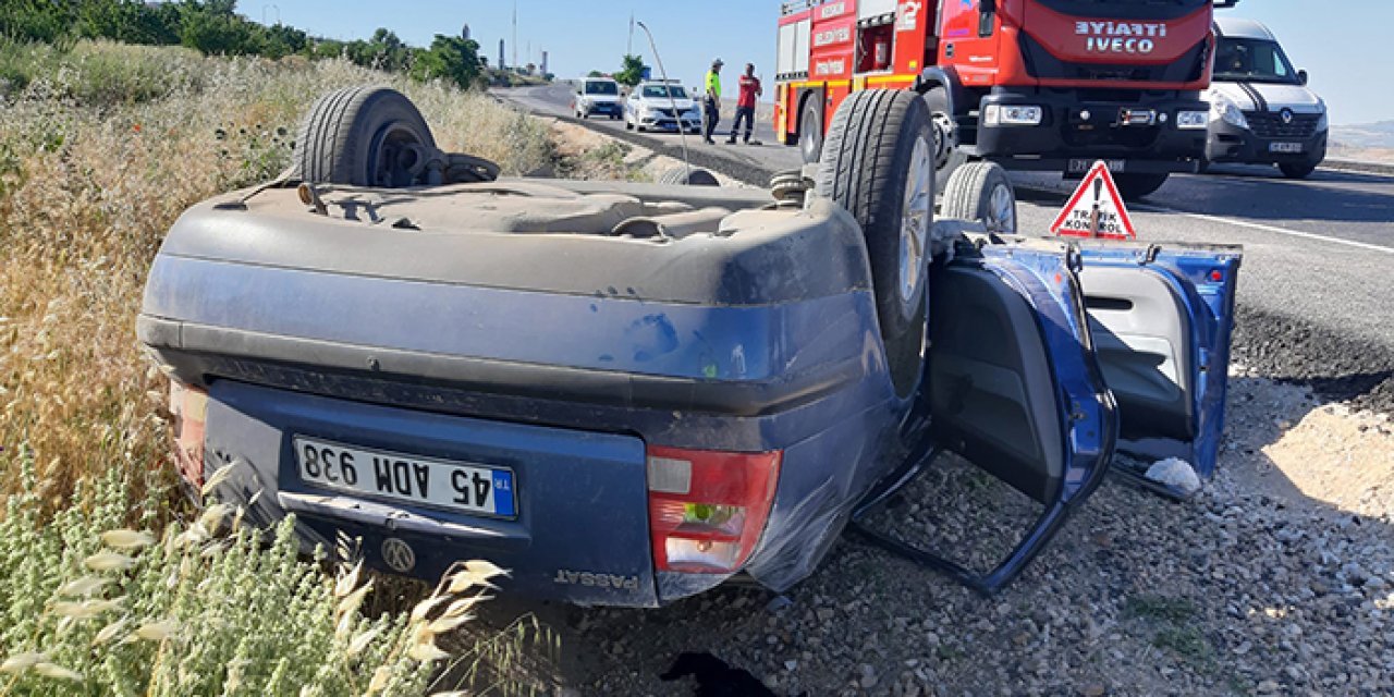 Kontrolden çıkan araç devrildi: 5 yaralı