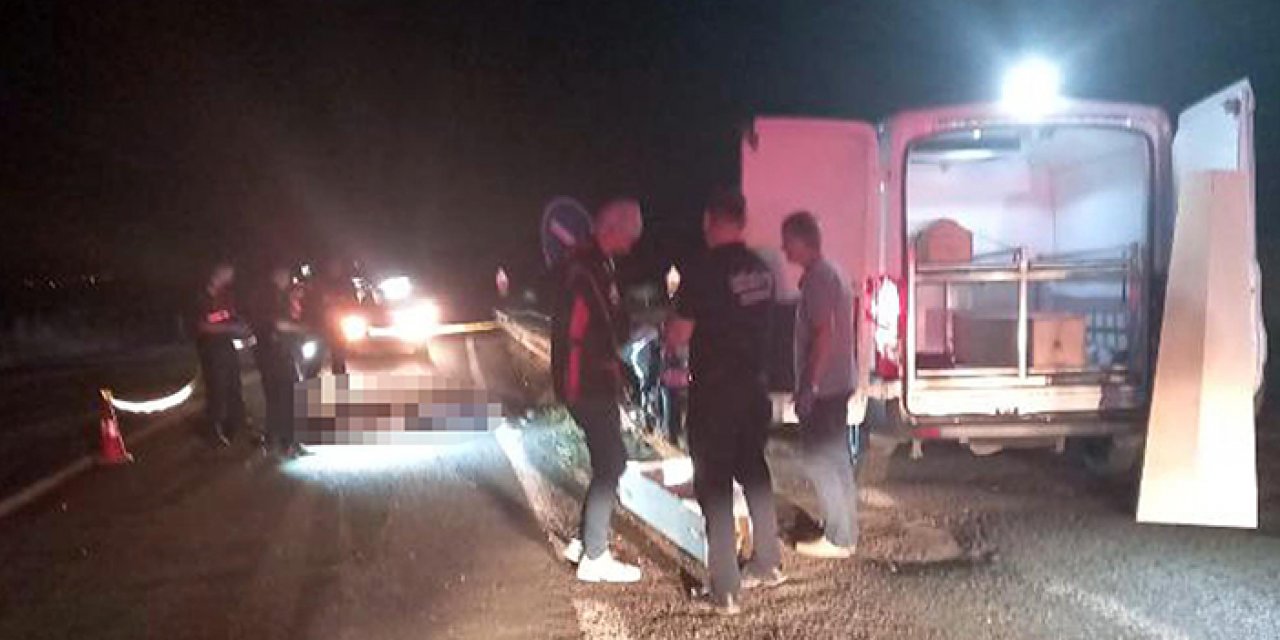 Motosiklet sürücüsü kazada hayatını kaybetti