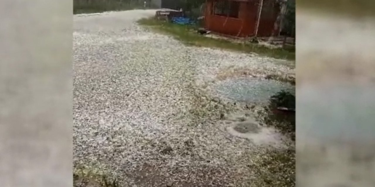 10 dakikada dolu etkisiyle yerler beyaza büründü