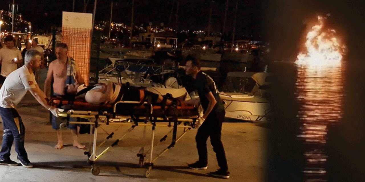 Bodrum'da lastik bot patladı